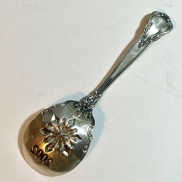 Gorham 2002 Sterling Silver Spoon Snowflake Serving Chantilly Holiday Collector - Picture 3 of 8
